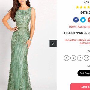 Cameron Blake Mon Cheri Lace Trumpet Gown 119644